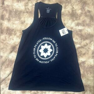 Club Pilates Racerback Tank Navy Small NWT Never Worn